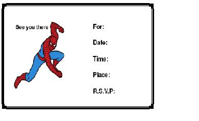 spiderman invitation
